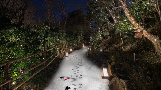 【ホテル椿山荘東京】都心で一番早い雪！雪景色が堪能できる「雪の小路 ～Crystal Snow Path～」を12月1日より公開